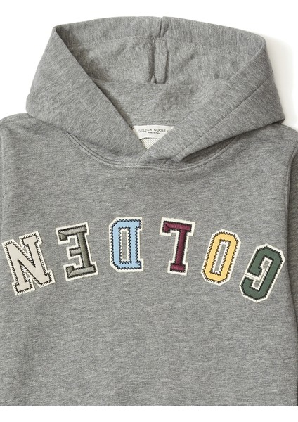Gri Kapüşonlu Erkek Çocuk Sweatshirt