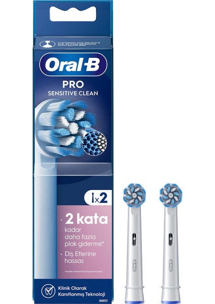 Pro Sensitive Clean X-Filament 2 Adet Beyaz Şarjlı Diş Fırçası Yedek Başlığı