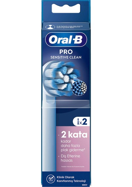 Pro Sensitive Clean X-Filament 2 Adet Beyaz Şarjlı Diş Fırçası Yedek Başlığı