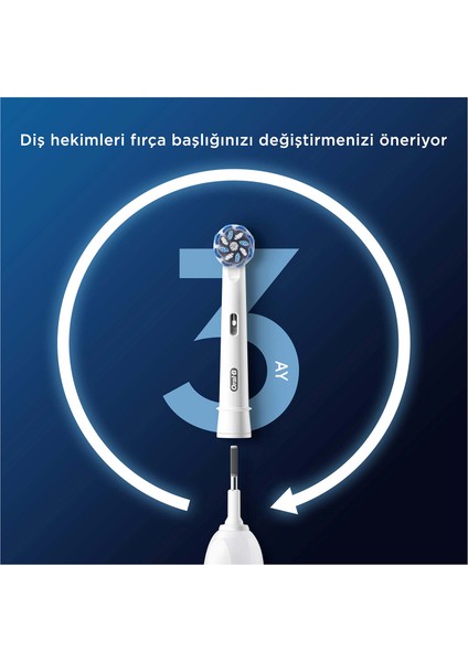 Pro Sensitive Clean X-Filament 2 Adet Beyaz Şarjlı Diş Fırçası Yedek Başlığı
