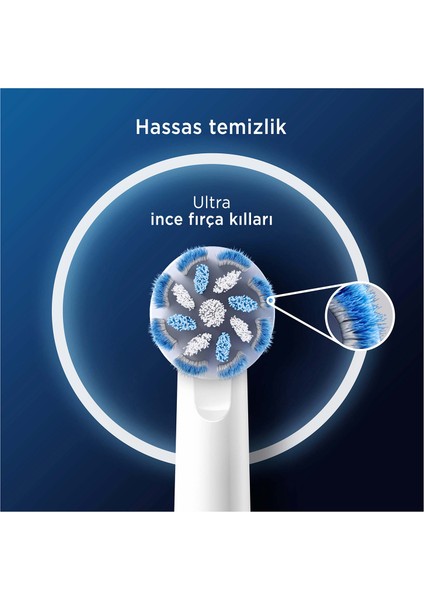 Pro Sensitive Clean X-Filament 2 Adet Beyaz Şarjlı Diş Fırçası Yedek Başlığı