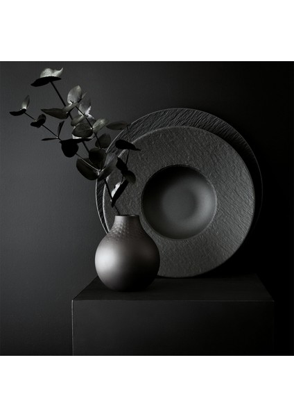 Manufacture Rock Siyah Porselen Gurme Makarna Tabağı 29 cm fiyatları