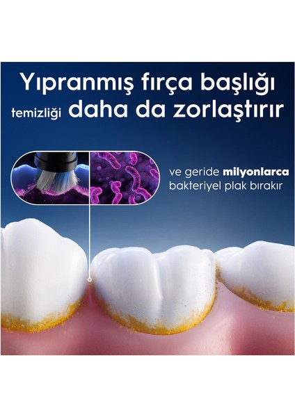 Io Gentle Care Siyah 4'lü Diş Fırçası Yedek Başlığı