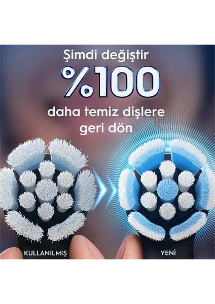 Io Gentle Care Siyah 4'lü Diş Fırçası Yedek Başlığı