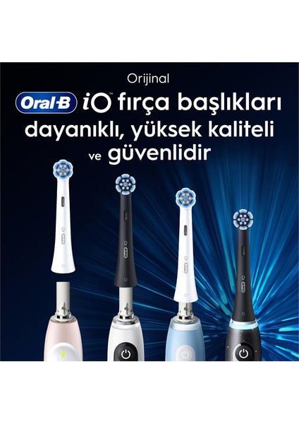 Io Gentle Care Siyah 4'lü Diş Fırçası Yedek Başlığı