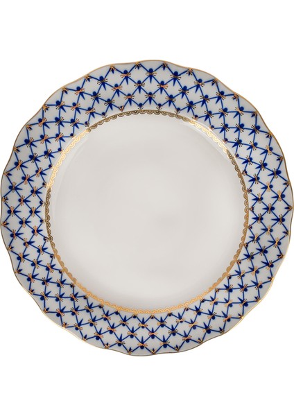 Cobalt Net Mavi Porselen Yemek Servis Tabağı 27 cm