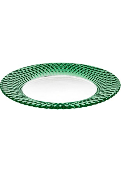 Boston Colour Yeşil Kristal Servis Tabağı 32 cm
