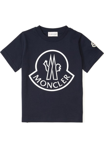 Lacivert Logolu Erkek Çocuk T-Shirt