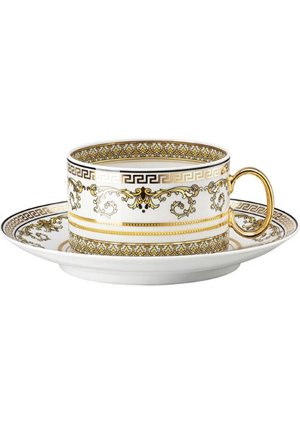 Virtus Gala Beyaz Porselen Kahve & Çay Fincan ve Tabağı