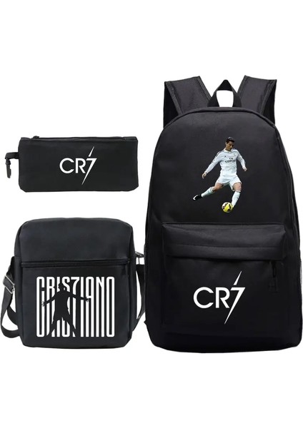 Yeni 3pcs Cr7 Sırt Çantaları Basit Stil Hafif Kız Kızlar Okul Torbaları Kapasite Gençler Dizüstü Çantası Kadın Erkekler Mochilas Renk: 6 (Yurt Dışından)