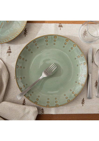 Inverno Yeşil Stoneware Servis Tabağı