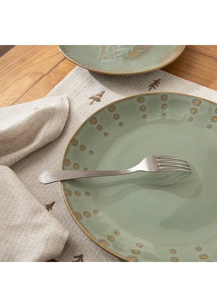 Inverno Yeşil Stoneware Servis Tabağı