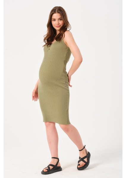 Sıfır Kol Midi Boy Ince Triko Elbise Çağla fiyatları