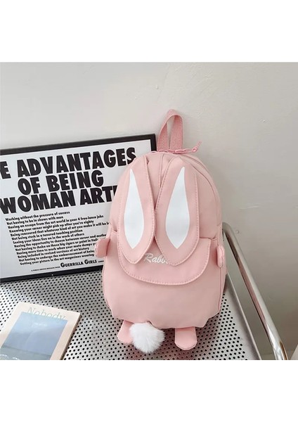 Yeni Moda Çocukları Okul Çantaları Tavşan Taşınabilir Sırt Çantaları Çocuklar Seyahat Sırt Çantaları Sevimli Erkek ve Kız Okul Kitabı Backpackcolor: Pembe (Yurt Dışından)