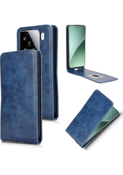 15 Pro Lüks Dikey Yukarı ve Aşağı Döndürülebilir Kart Yuvası Deri Telefon Kılıfı Koruma Kabuğu (Yurt Dışından)