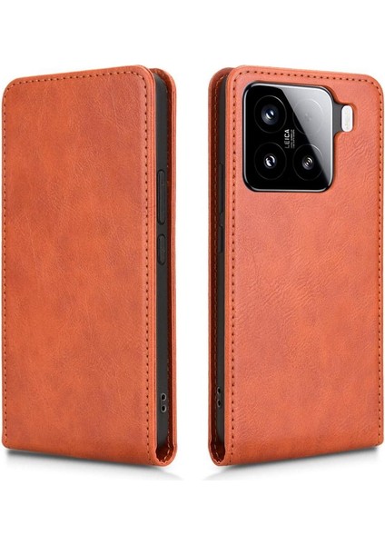 15 Pro Lüks Dikey Yukarı ve Aşağı Döndürülebilir Kart Yuvası Deri Telefon Kılıfı Koruma Kabuğu (Yurt Dışından) fiyatları