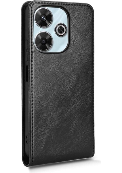 Poco M6 Lüks Dikey Yukarı ve Aşağı Döndürülebilir Kart Yuvası Deri Telefon Kılıfı Koruma Kabuğu (Yurt Dışından)