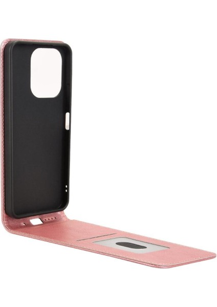 Poco M6 Lüks Dikey Yukarı ve Aşağı Döndürülebilir Kart Yuvası Deri Telefon Kılıfı Koruma Kabuğu (Yurt Dışından)