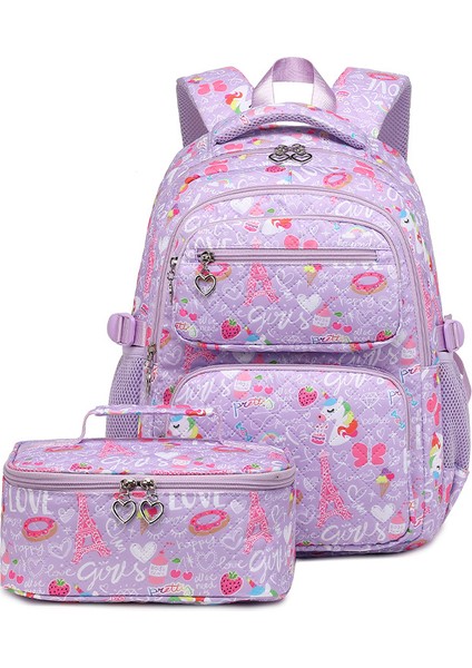 Iki Set Ilkokul Öğrencisi Okul Çantası Omuz Çantası Büyük Kapasite (Yurt Dışından)