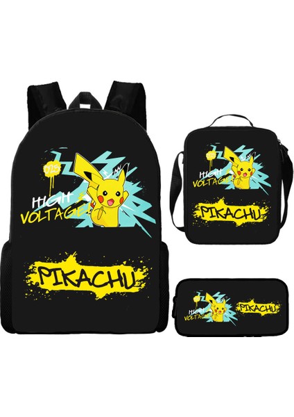 Omuz Okul Çantası Çapraz Askılı Çanta Kalem Çantası Üç Parça Set (Yurt Dışından)