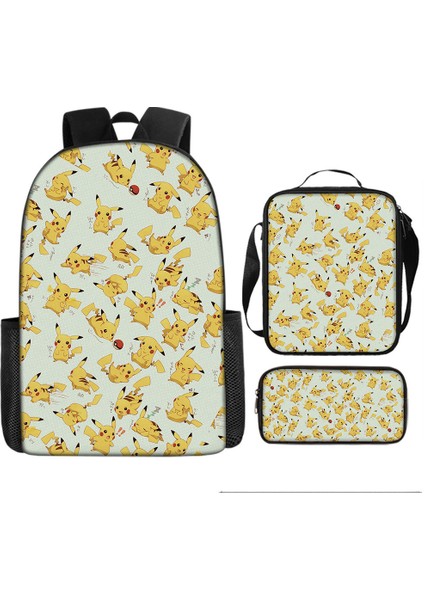 Omuz Okul Çantası Çapraz Askılı Çanta Kalem Çantası Üç Parça Set (Yurt Dışından)