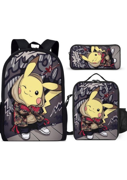 Omuz Okul Çantası Çapraz Askılı Çanta Kalem Çantası Üç Parça Set (Yurt Dışından)