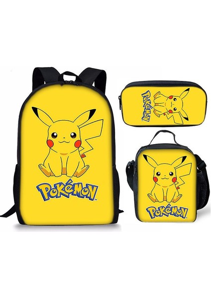 Omuz Okul Çantası Çapraz Askılı Çanta Kalem Çantası Üç Parça Set (Yurt Dışından)