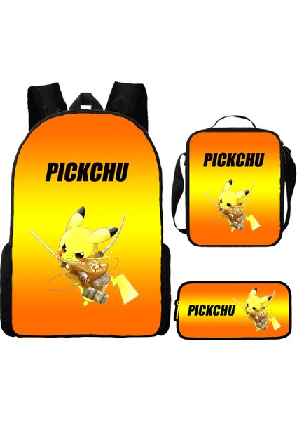 Omuz Okul Çantası Çapraz Askılı Çanta Kalem Çantası Üç Parça Set (Yurt Dışından)