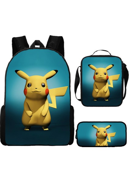 Omuz Okul Çantası Çapraz Askılı Çanta Kalem Çantası Üç Parça Set (Yurt Dışından)