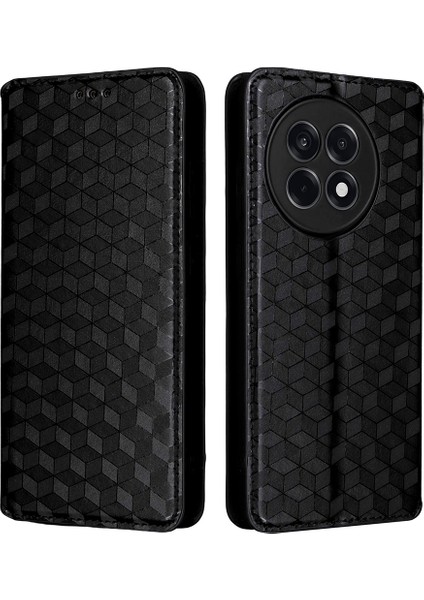 Oneplus 13R 5g Eşkenar Dörtgen Baskılı Deri Kılıf (Yurt Dışından)