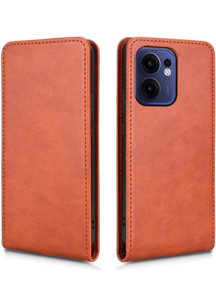 Reno 13F Lüks Dikey Yukarı ve Aşağı Döndürülebilir Kart Yuvası Deri Telefon Kılıfı Koruma Kabuğu (Yurt Dışından) modelleri