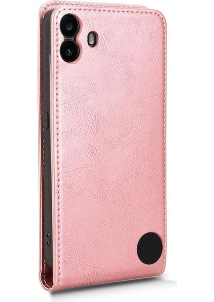 Nothing Cmf Phone 1 Lüks Dikey Yukarı ve Aşağı Döndürülebilir Kart Yuvası Deri Telefon Kılıfı Koruma Kabuğu (Yurt Dışından)