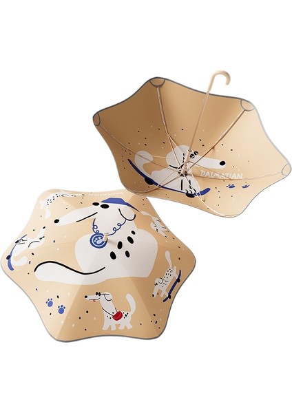 Rulo Çift Güvenlik Yuvarlatılmış Köşe Düz Çubuk Uzun Saplı Şemsiye Vinil Şemsiye Güneşlik Yağmur Şemsiyesi Anaokulu Çocuk Şemsiyesi (Yurt Dışından)