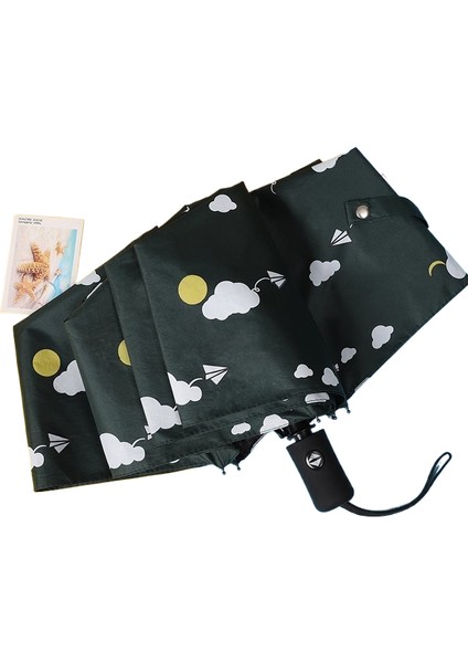 Tam Otomatik Öğrenci Şemsiyesi Çocuk Güneş Kremi Uv Vinil Şemsiye (Yurt Dışından)