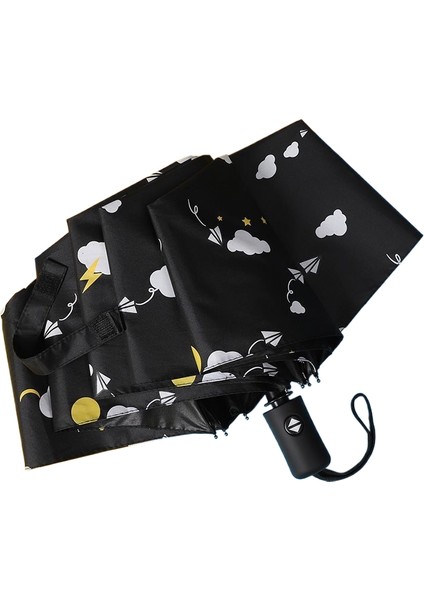 Tam Otomatik Öğrenci Şemsiyesi Çocuk Güneş Kremi Uv Vinil Şemsiye (Yurt Dışından)