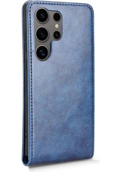 Galaxy S24 Ultra Lüks Dikey Yukarı ve Aşağı Döndürülebilir Kart Yuvası Deri Telefon Kılıfı Koruma Kabuğu (Yurt Dışından) indirimleri