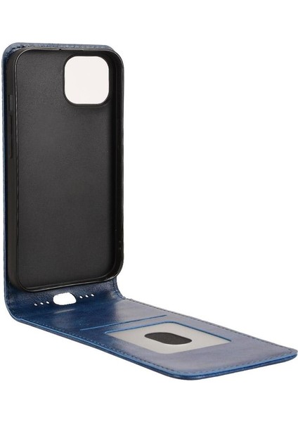 iPhone 15 Plus Lüks Dikey Yukarı ve Aşağı Döndürülebilir Kart Yuvası Deri Telefon Kılıfı Koruma Kabuğu (Yurt Dışından) fiyatları