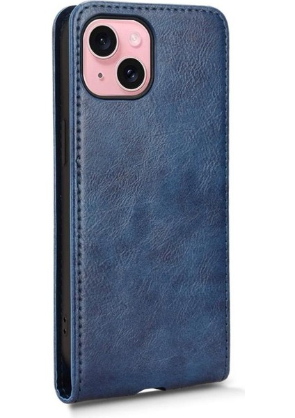 iPhone 15 Plus Lüks Dikey Yukarı ve Aşağı Döndürülebilir Kart Yuvası Deri Telefon Kılıfı Koruma Kabuğu (Yurt Dışından) modelleri