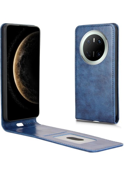 Mate 70 Lüks Dikey Yukarı ve Aşağı Döndürülebilir Kart Yuvası Deri Telefon Kılıfı Koruma Kabuğu (Yurt Dışından)