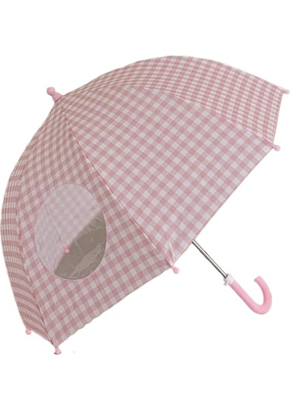 Vintage Ekose Çocuk Şemsiyesi Bebek Sevimli Sokak Fotoğrafçılığı Küçük Taze Şemsiye (Yurt Dışından)