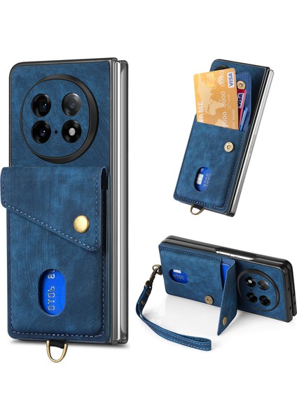 Find N5 5g Kickstand Deri Telefon Arka Kapağı Kart Tutucu ile (Yurt Dışından)