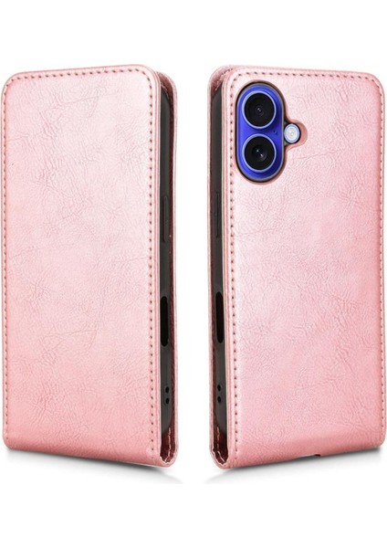 iPhone 16 Plus Lüks Dikey Yukarı ve Aşağı Döndürülebilir Kart Yuvası Deri Telefon Kılıfı Koruma Kabuğu (Yurt Dışından) fiyatları