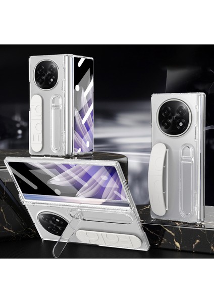 Oppo Find N5 5G Kickstand Bileklik PC Telefon Kılıfı Temperli Cam Filmi ile (Yurt Dışından)