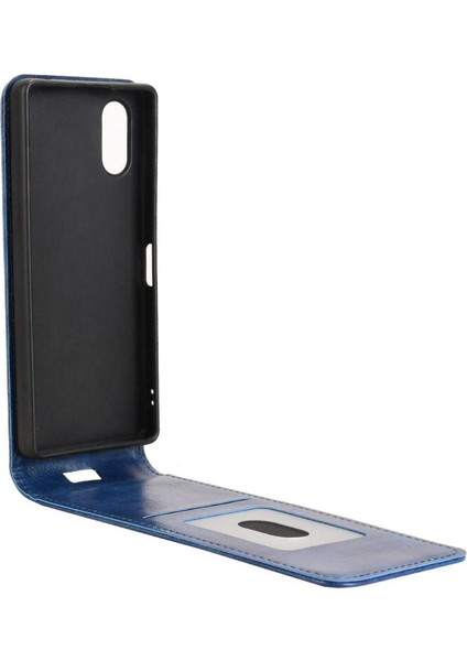 Xperia 5 V Lüks Dikey Yukarı ve Aşağı Döndürülebilir Kart Yuvası Deri Telefon Kılıfı Koruma Kabuğu (Yurt Dışından) fırsatları