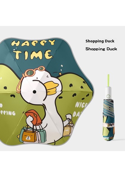 Tam Otomatik Mafsal Kapama Geri Tepme Önleyici Çocuk Şemsiyesi Güneşli ve Yağmurlu Şemsiye Çift Amaçlı Katlanır Şemsiye (Yurt Dışından)