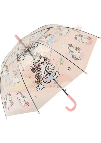 Şeffaf Şemsiye Çocuk Tarzı Sevimli Karikatür Desen Şeffaf Küçük Şemsiye Anaokulu (Yurt Dışından)