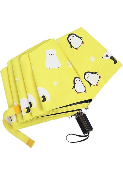 Tam Otomatik Öğrenci Şemsiyesi Çocuk Güneş Kremi Uv Vinil Şemsiye (Yurt Dışından)