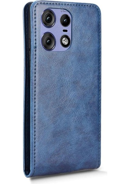 Moto Edge 50 Pro Lüks Dikey Yukarı ve Aşağı Döndürülebilir Kart Yuvası Deri Telefon Kılıfı Koruma Kabuğu (Yurt Dışından) fırsatları