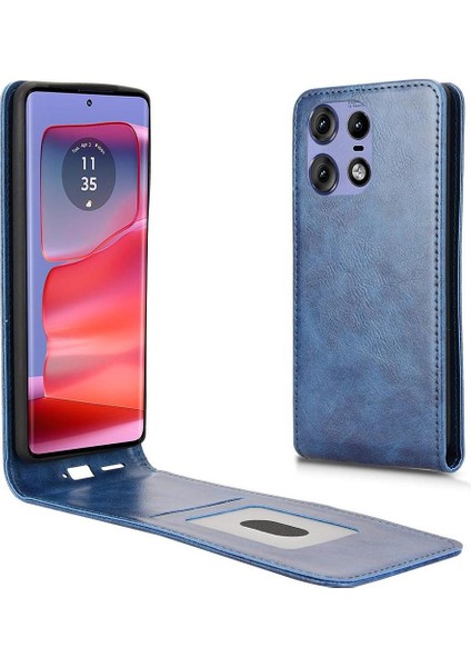 Moto Edge 50 Pro Lüks Dikey Yukarı ve Aşağı Döndürülebilir Kart Yuvası Deri Telefon Kılıfı Koruma Kabuğu (Yurt Dışından) indirimleri