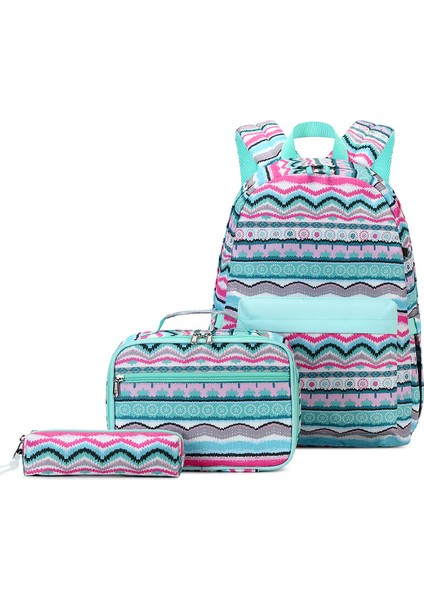 Üç Parçalı Seyahat Çantası Kız Küçük Ortaokul ve Lise Öğrencileri Okul Çantası (Yurt Dışından)